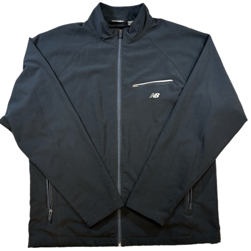 New Balance Men's Black Lightweight Windbreaker Jacket-Medium